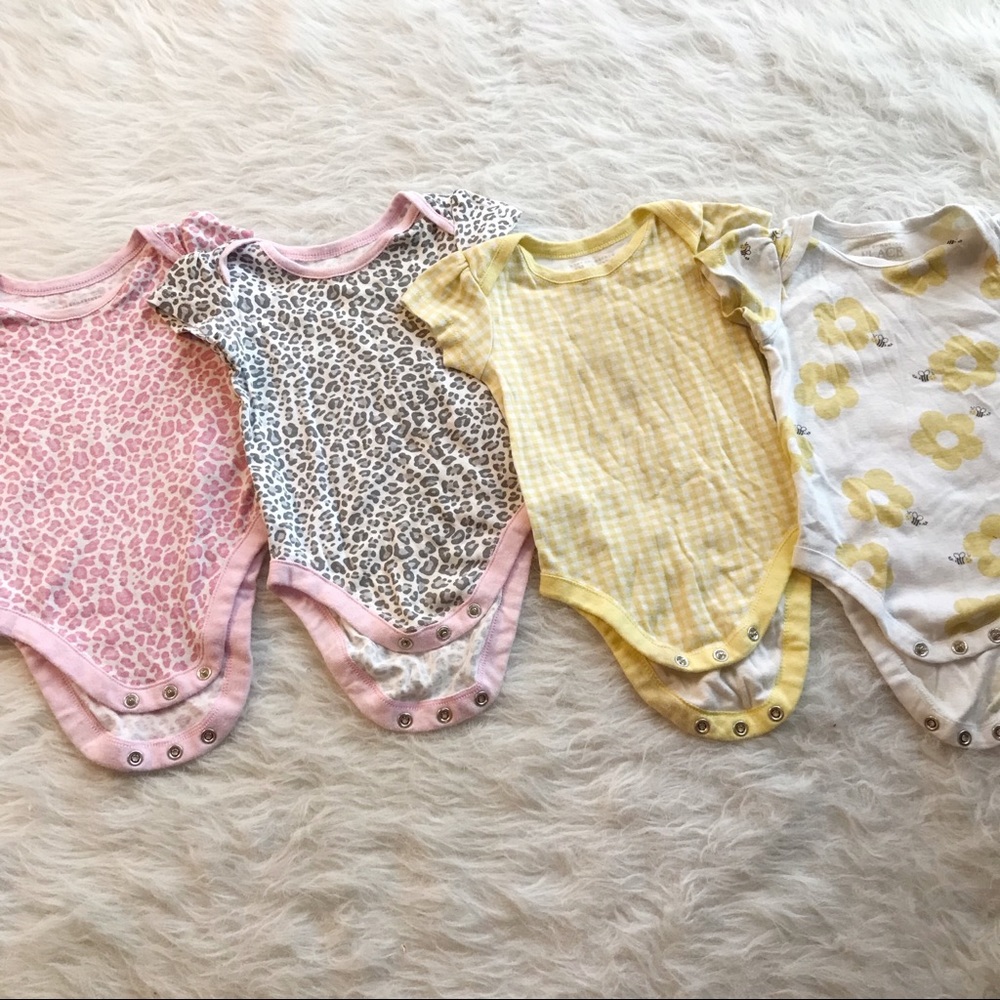 The Children’s Place Set of 4 one piece 3-6 months